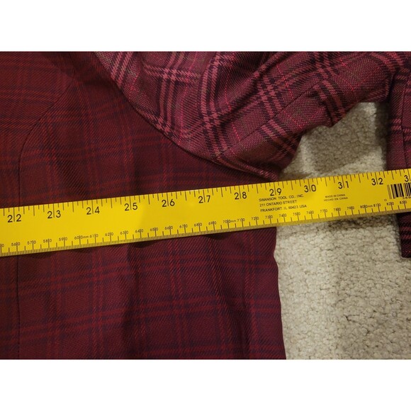 NWT G by Giuliana Black Label Women's Plus Size 3X Blazer Jacket Violet Plaid - Picture 5 of 13